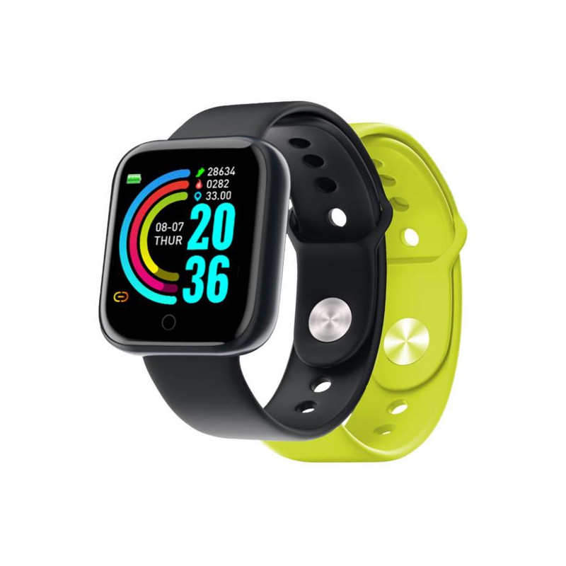 NILOX - Smartwatch sportivo, 2 cinturini in confezione,  pi di 100 diverse tipologie di