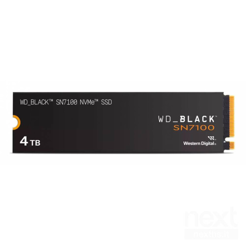 Western Digital Black SN7100 è un bSSD M.2/b da b4 TB/b con interfaccia bPCI Express 4.0/b. Offre bvelocità di lettura/b fino a