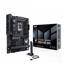 Asus TUF Gaming Z890-PLUS WIFI e' una scheda madre con chipset Intel Z890, 4 slot di RAM DDR5 e 4 slot M.2. bWi-Fi presente sull