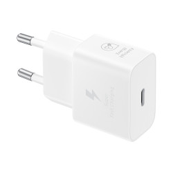 SAMSUNG POWER WALL CHARGER 25W USB-C WHITE + CABLE USB-C TO USB-C WHITE EP-T2510XWEGEU