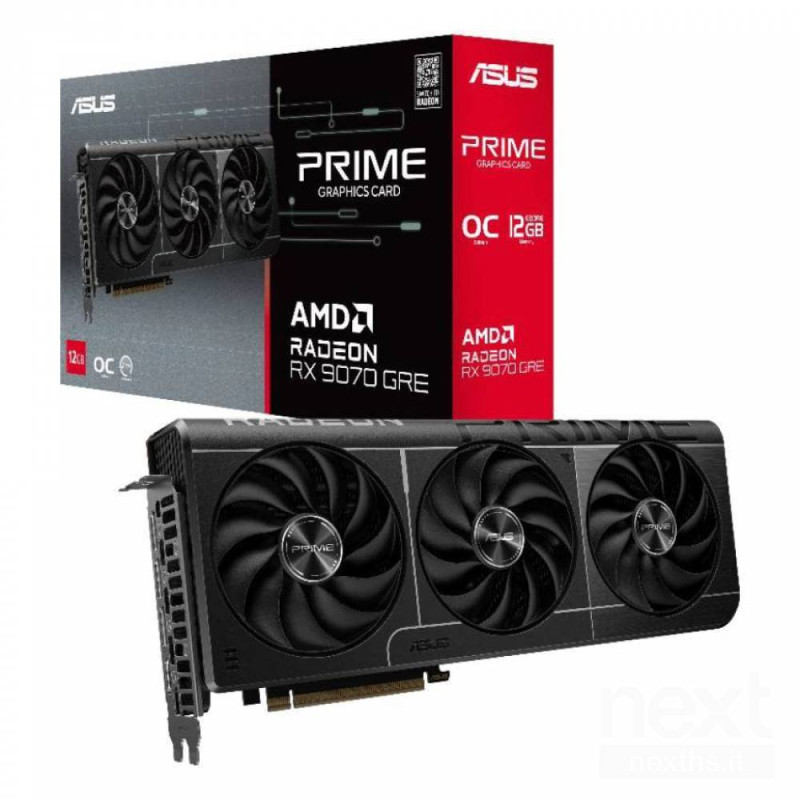 ASUS Prime Radeon RX 9070 GRE OC Edition offre bprestazioni elevate/b per bgaming/b e bapplicazioni grafiche intensive/b, con b1