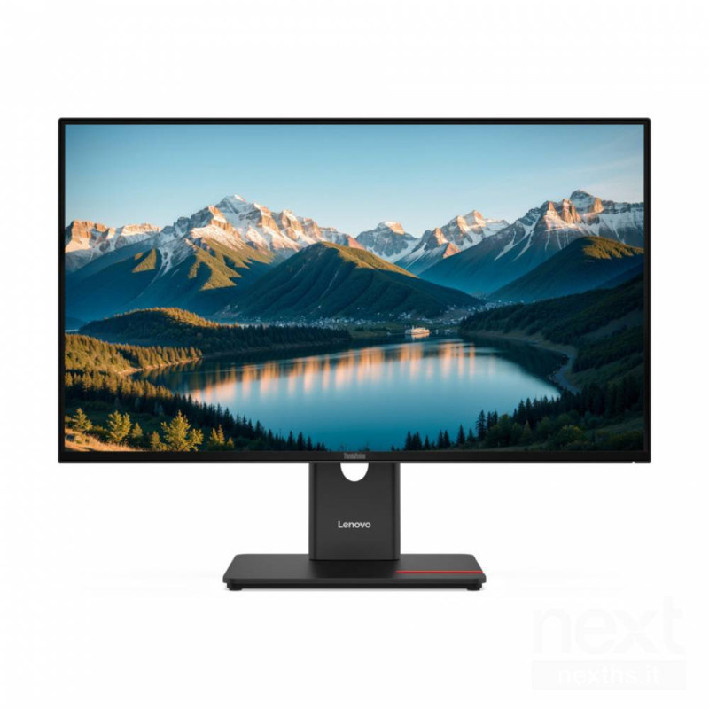 Lenovo ThinkVision T27Q-40 offre immagini bQHD/b nitide e comfort visivo. Con hub USB integrato e design bergonomico/b, è ideale
