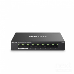Mercusys MS108GP è uno switch desktop bGigabit/b a 8 porte con bPoE+/b, ideale per alimentare dispositivi tramite cavo Ethernet.