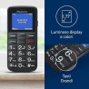 Panasonic KXTU110EXB Senior Phone 1,77"" Black Smartphone