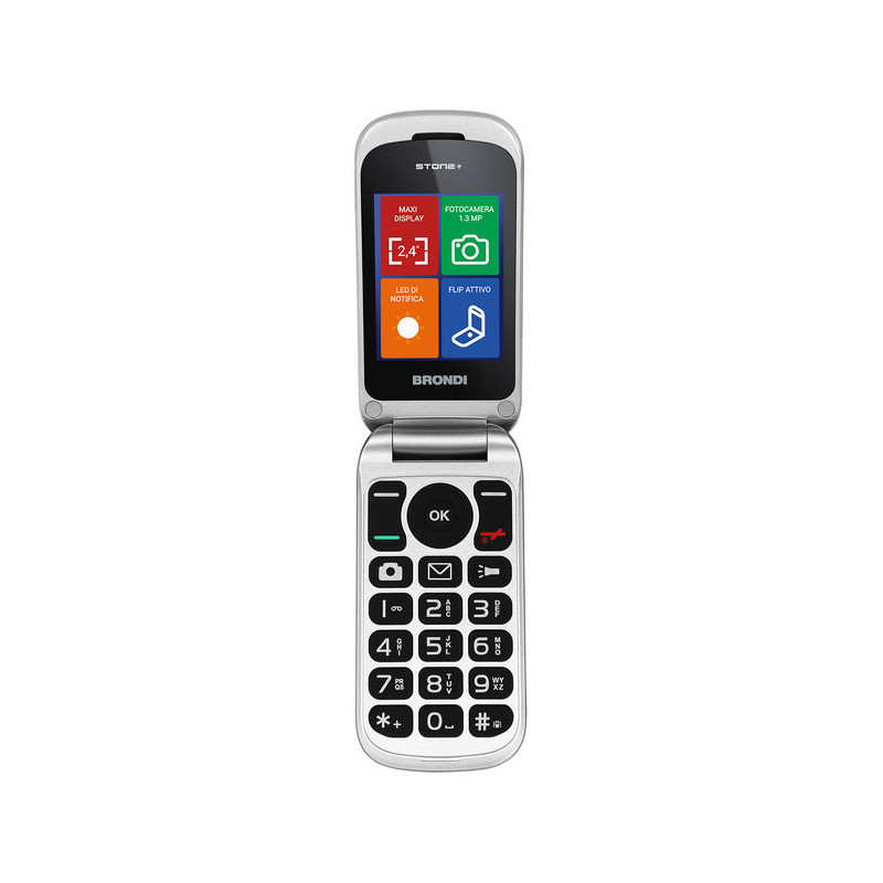 Cellulare Brondi Stone+ Duos White Italia Smartphone