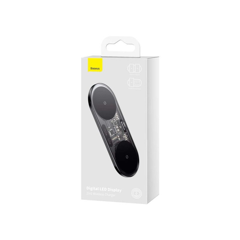 Baseus Wireless Charger Digital LED Display Case PC