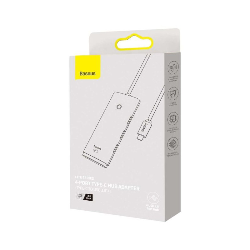 Baseus HUB Lite Series 4-in-1 adapter (Type-C to 4xUSB-A 3.0 5Gb/s) cable Hub USB