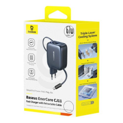 Baseus Travel Charger EnerCore CJ11 Wall Charger C+C+U Case PC