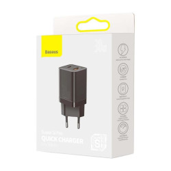 Baseus Travel Charger Super Si Pro Mini Fast Charger Case PC