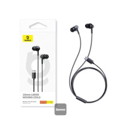 Baseus Earphone Encok CZ11 Wired with Mic Black Auricolari Bluetooth