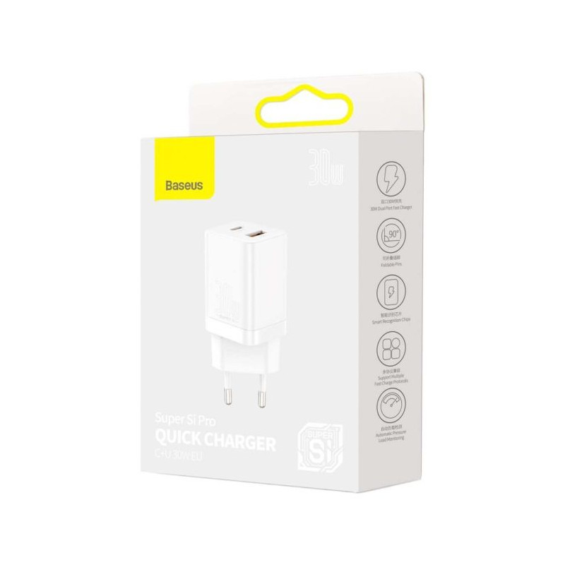 Baseus Travel Charger Super Si Pro Mini Fast Charger Case PC
