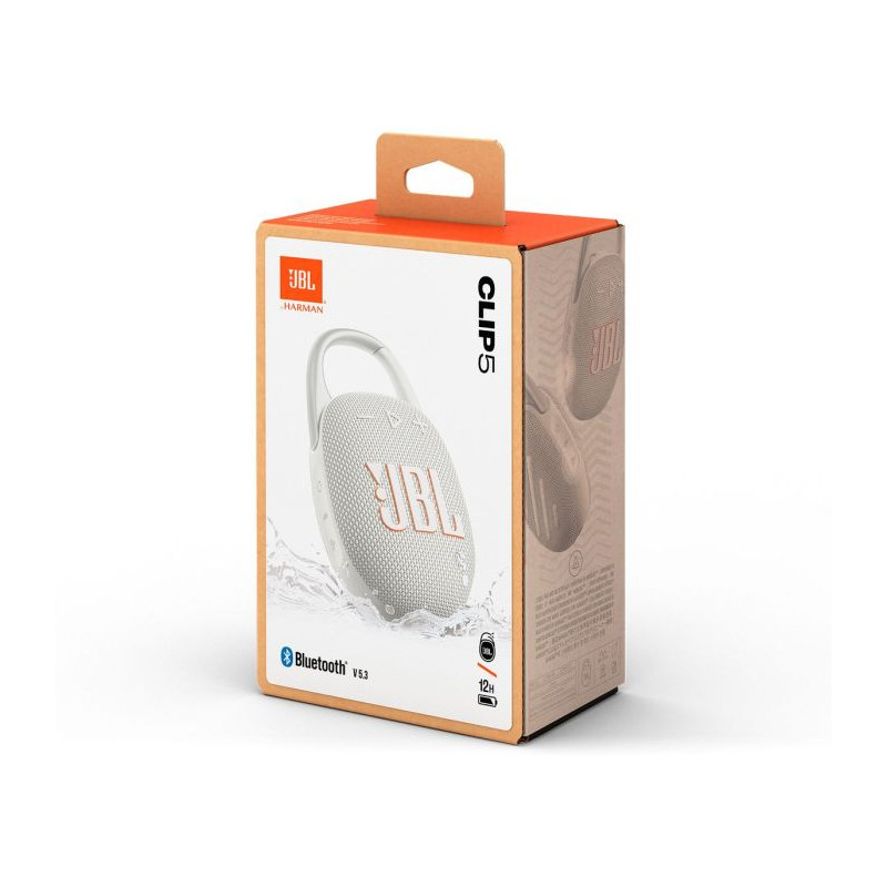 JBL CLIP 5 Bluetooth Wireless Speaker White EU