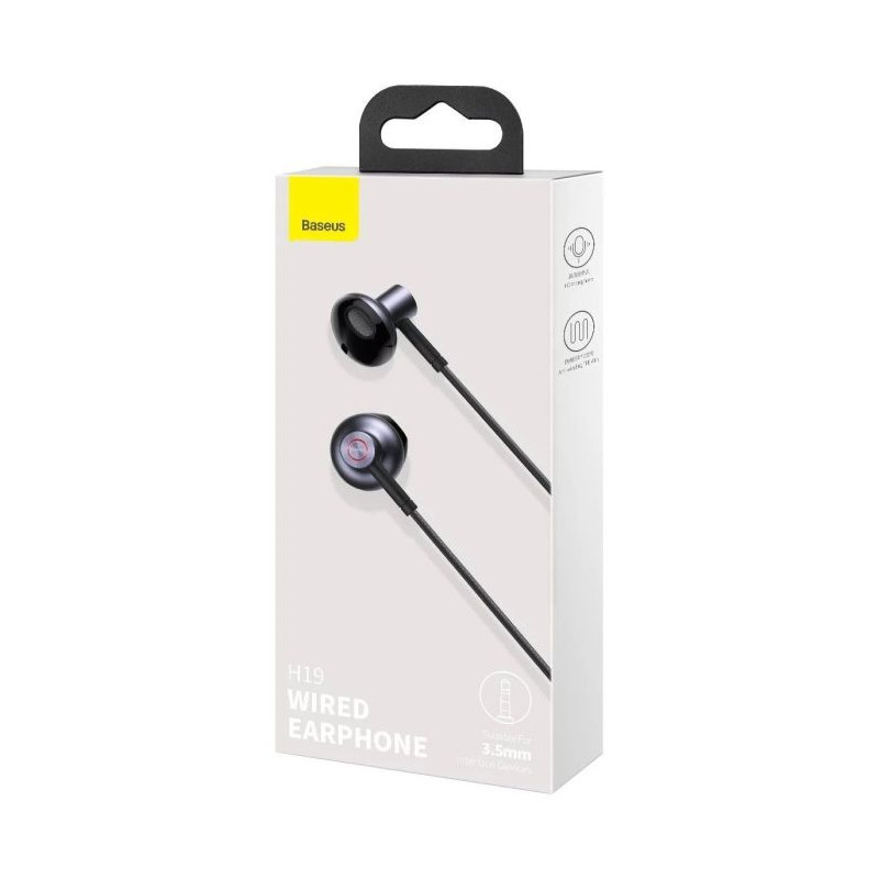 Baseus Earphone Encok H19 Wired Black EU (NGH19-01) Auricolari Bluetooth