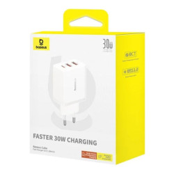 Baseus Travel Charger Cube Quick Charger C+U+U Case PC