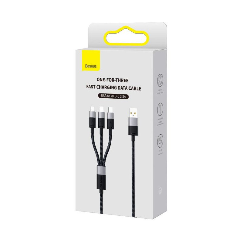 Baseus Universal Cable StarSpeed 3-in-1 Fast Charging Case PC