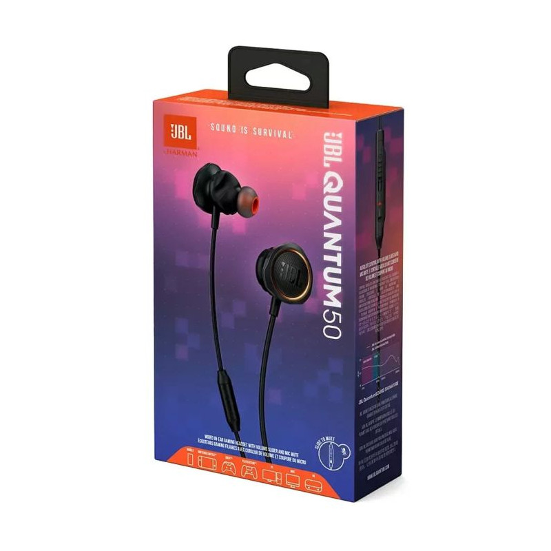 JBL Quantum 50 C Wired In-Ear Gaming Headphones Black Auricolari Bluetooth