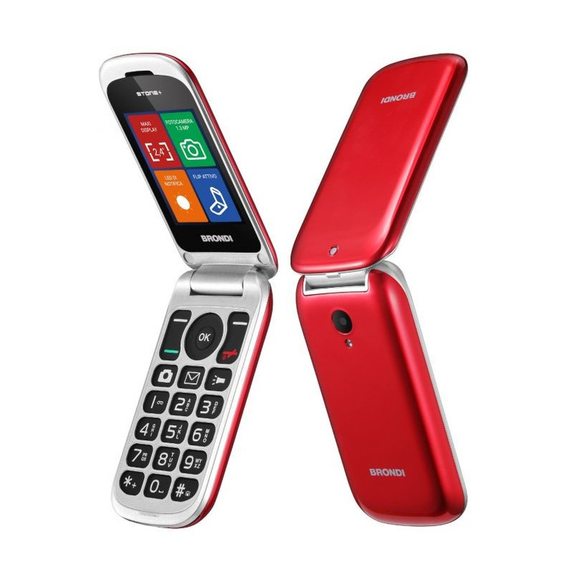 Brondi Stone+ 6,1 cm (2.4") Rosso Telefono cellulare basico
