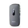 Panasonic KX-TU446EXG - Telefono per anziani a conchiglia, facile da usare, display leggibile, grigio
