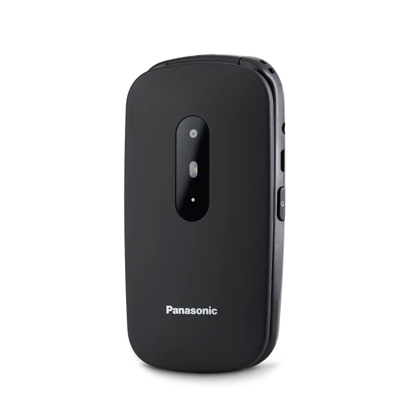 Panasonic KX-TU446EXB - Telefono per anziani a conchiglia, facile da usare, display leggibile, nero
