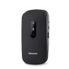 Panasonic KX-TU446EXB - Telefono per anziani a conchiglia, facile da usare, display leggibile, nero