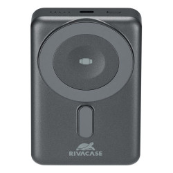 Rivacase VA2608 batteria portatile Polimeri di litio (LiPo) 10000 mAh Carica wireless Nero, Grigio