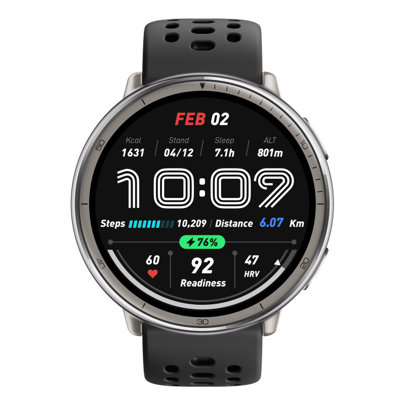 Amazfit Active 2 Round smartwatch e orologio sportivo display AMOLED 5 sistemi satellitari & mappe offline BioTracker™ 6.0 PPG
