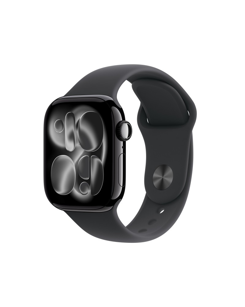 Apple Watch Series 11 GPS 42mm Cassa Alluminio Jet Black con Sport Band Nero - M L