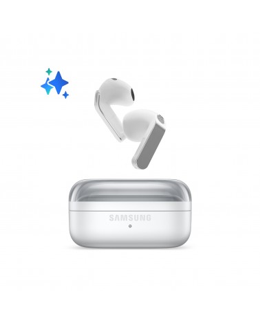 Samsung Galaxy Buds4, White, Corpo in metallo, Altoparlante a 1 via, equalizzatore adattivo, Chiamate cristalline, Audio a