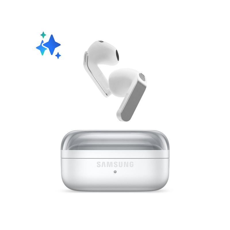 Samsung Galaxy Buds4, White, Corpo in metallo, Altoparlante a 1 via, equalizzatore adattivo, Chiamate cristalline, Audio a