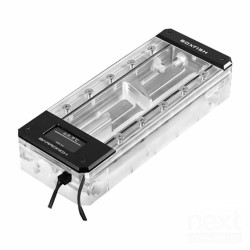 Barrow FBRE1-200Y Boxfish Tanica RGB con Sensore Temperatura 8*G1/4F Nero