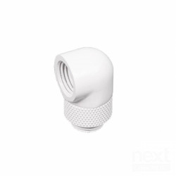 Il raccordo a 90 ruotabile puo' ruotare di 360 cosi' da avere un innesto sempre preciso.